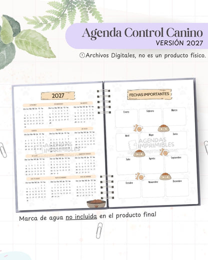 Agenda Control Canino 2027 - Archivo Imprimible - imagen 3