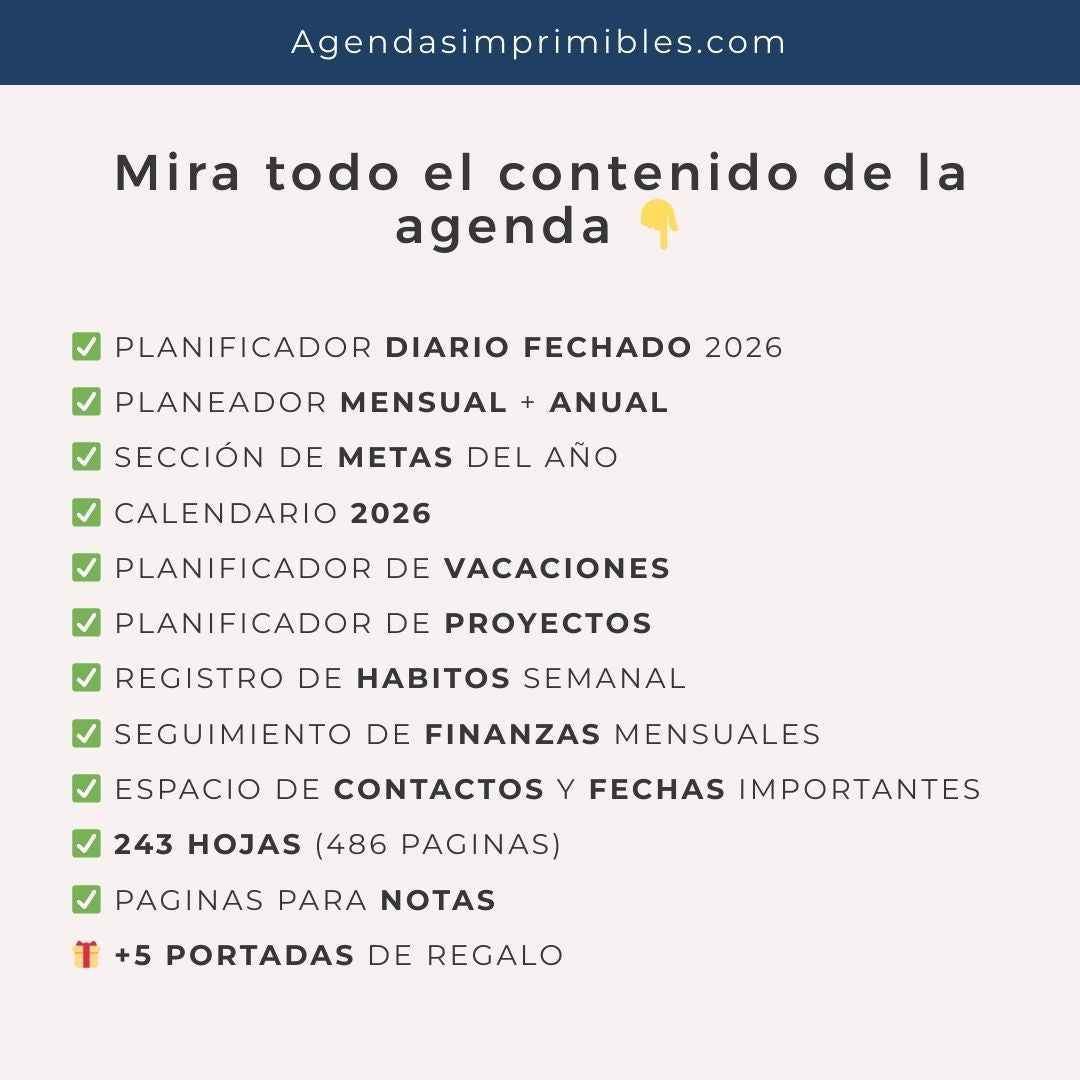 Agenda Ejecutiva Diaria | 2026