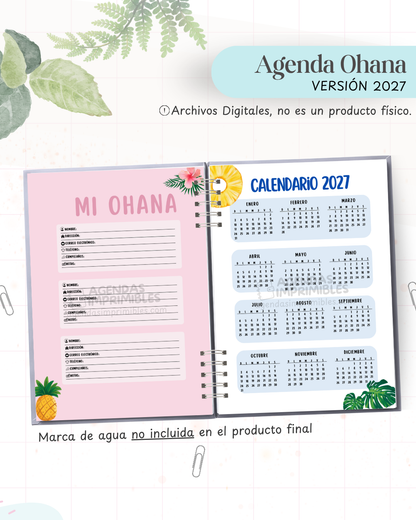 Agenda Ohana 2027 - Archivo Imprimible - imagen 3