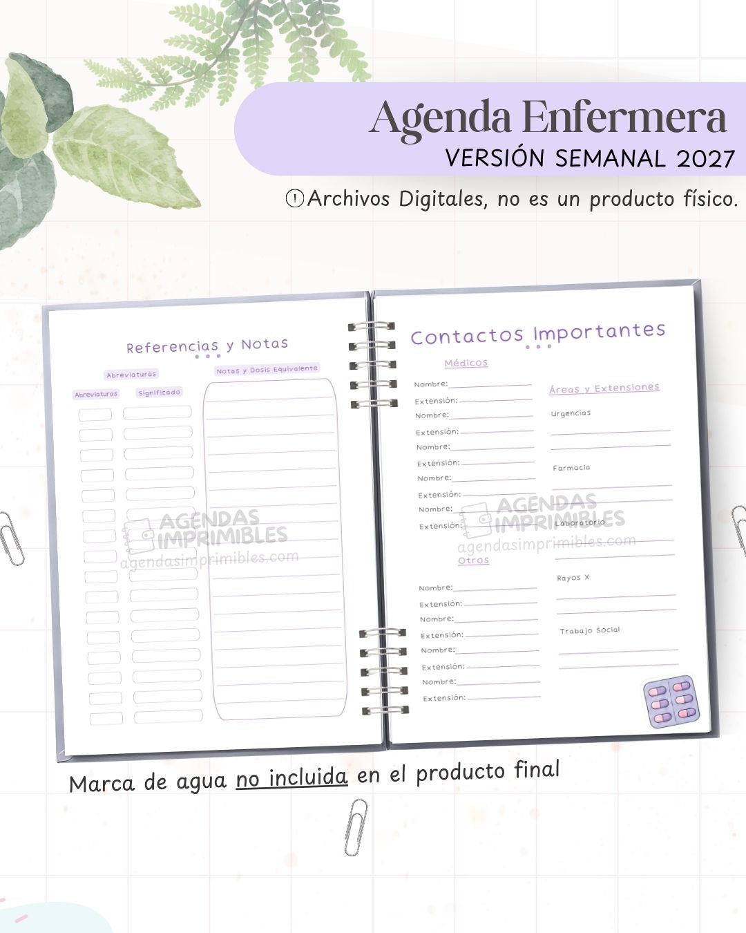 Agenda Enfermera 2027 - Semanal - imagen 3