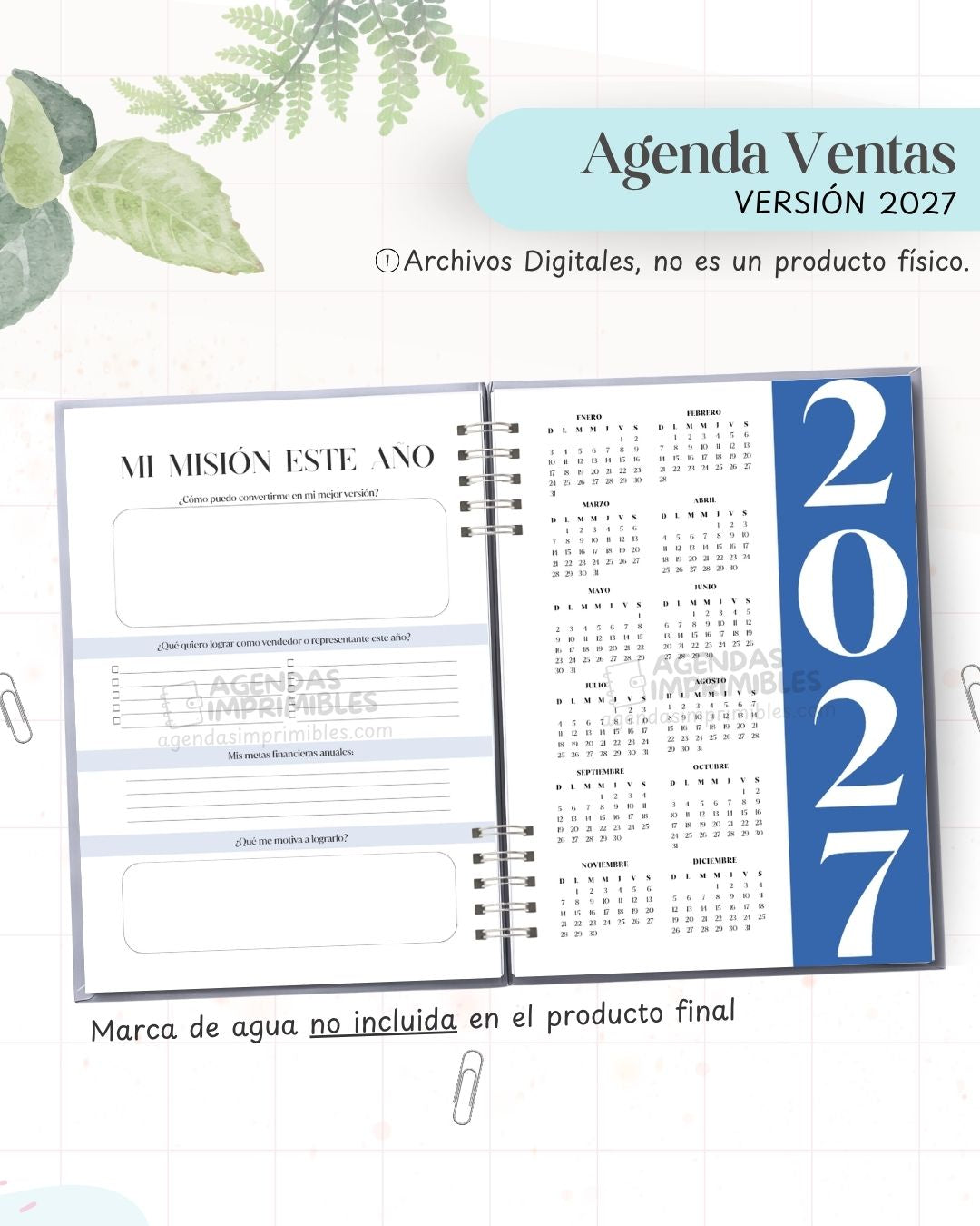 Agenda Ventas 2027 - Archivo Imprimible - imagen 3