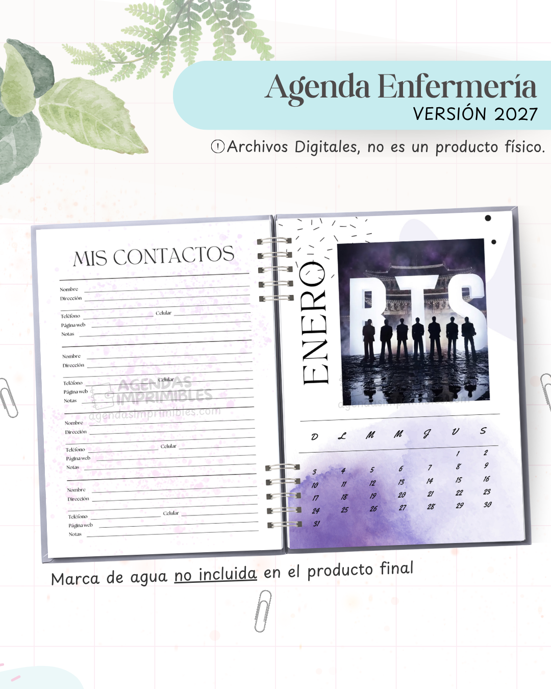 Agenda BTS 2027 - Archivo Imprimible - imagen 3