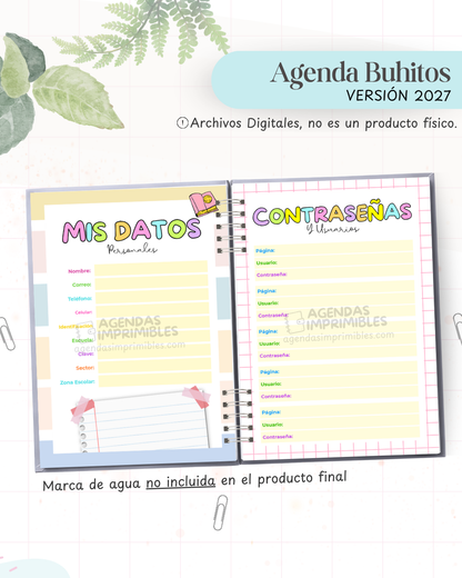 Agenda Buhitos 2027 - Archivo Imprimible - imagen 3