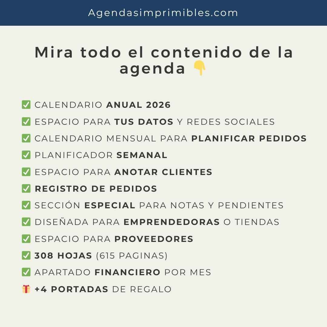 Agenda Pedidos Semanal | 2026