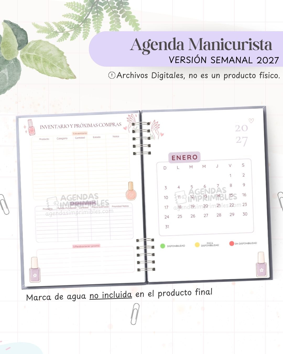 Agenda Manicurista 2027 - Semanal - imagen 3