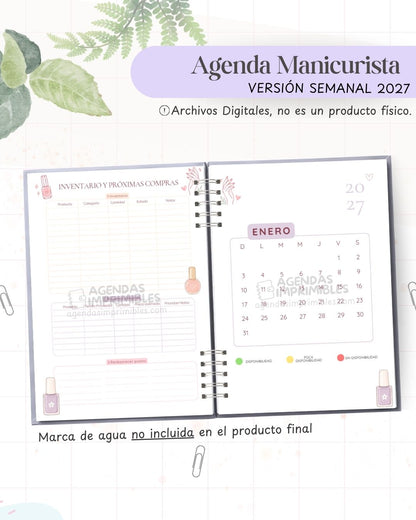 Agenda Manicurista 2027 - Semanal - imagen 3