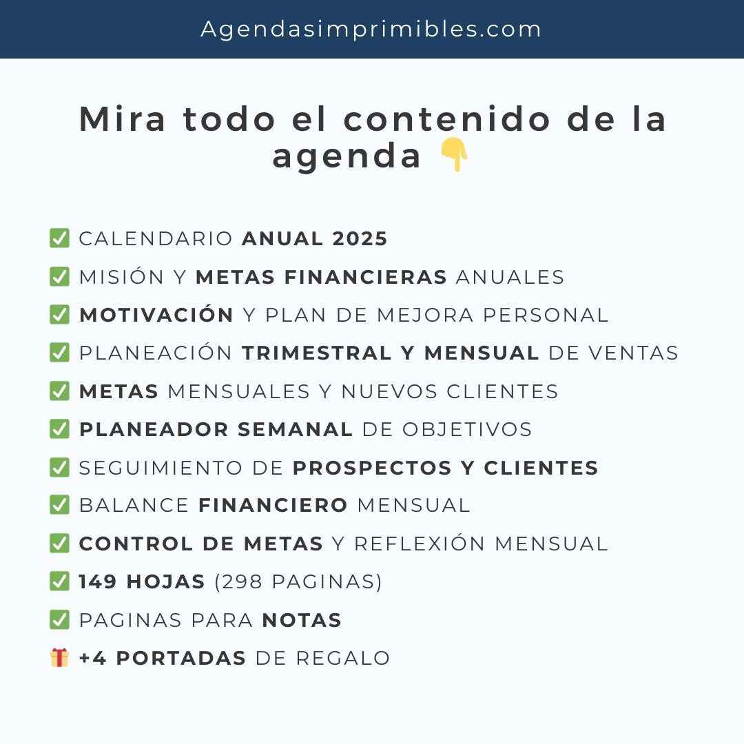 Agenda Ventas Semanal | 2025