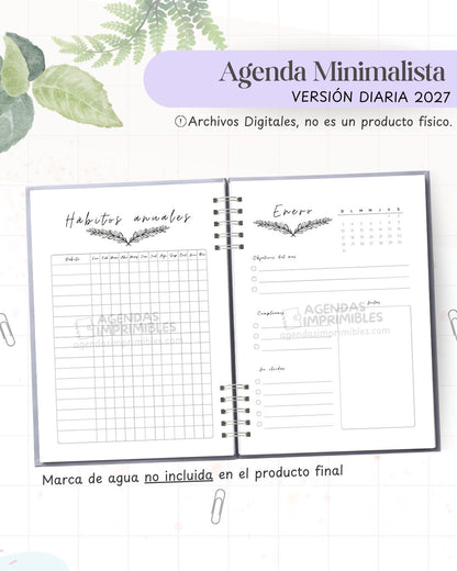 Agenda Minimalista 2027 - Diario - imagen 3