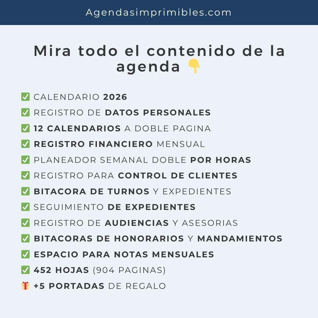 Agenda Dama Semanal | 2026