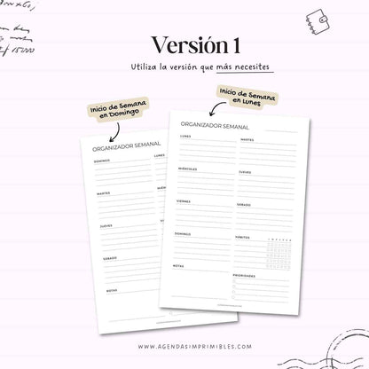 Organizadores Semanales