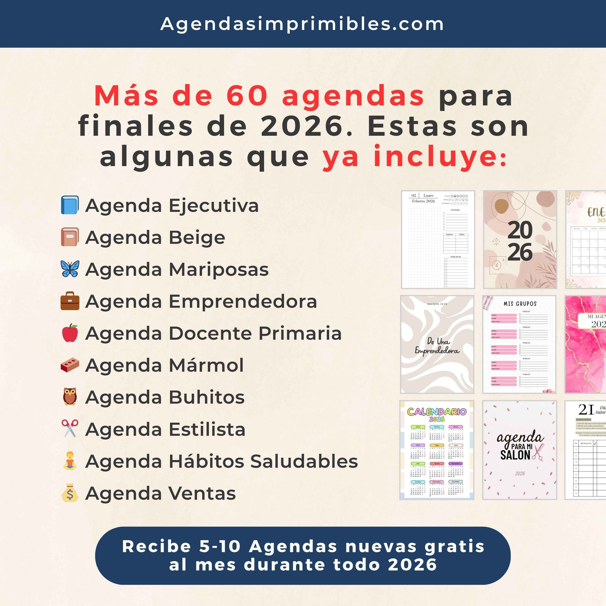 MegaPack Agendas Imprimibles 2026 + Editable Canva