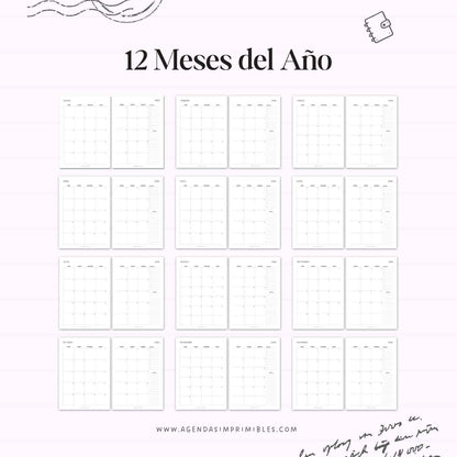 Calendario Mensual 2026 Doble
