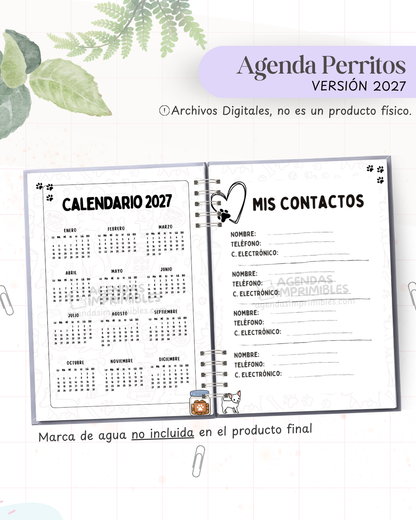 Agenda Perritos 2 2027 - Archivo Imprimible - imagen 3