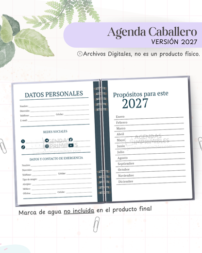 Agenda Caballero 2027 - Archivo Imprimible - imagen 3