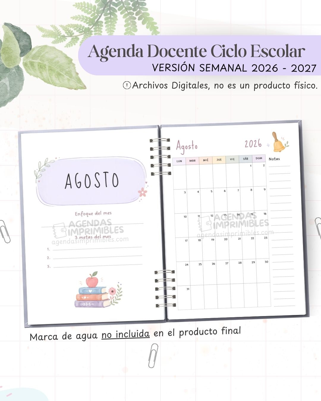 Agenda Docente Ciclo 2027 - Semanal - imagen 3