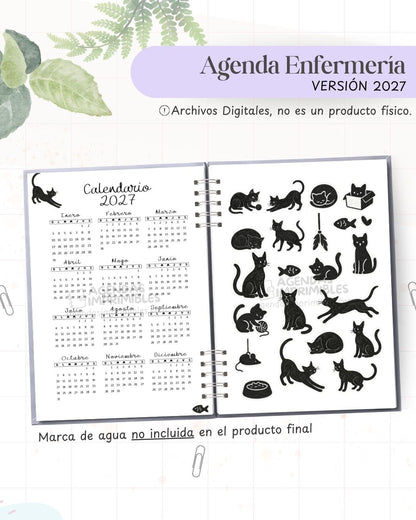 Agenda Gatitos 2027 - Archivo Imprimible - imagen 3