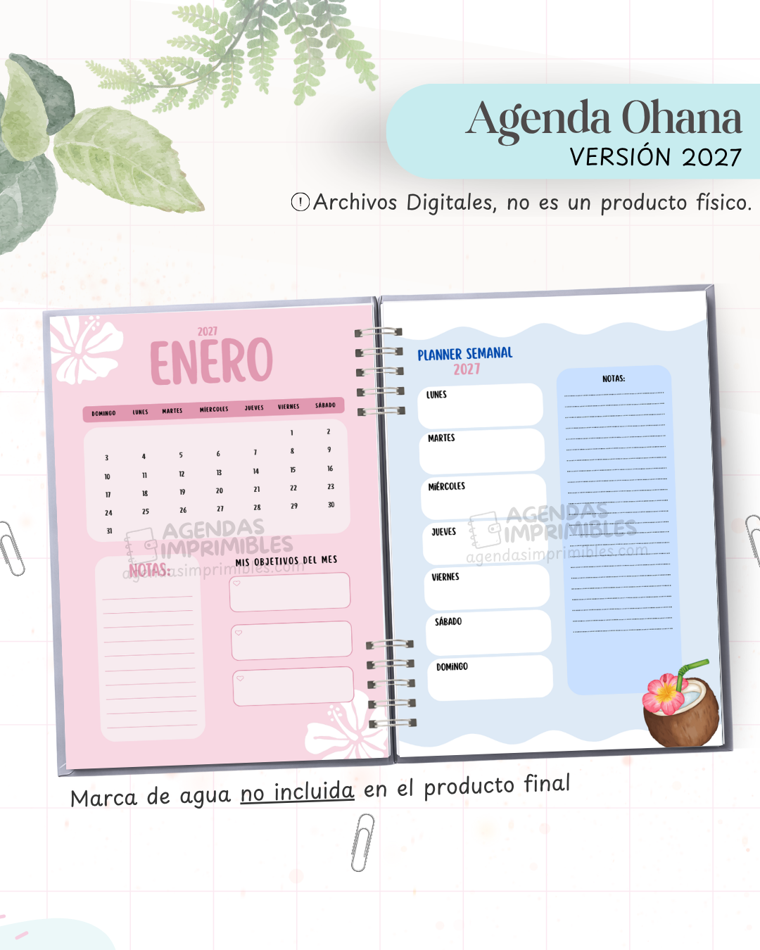 Agenda Ohana 2027 - Archivo Imprimible - imagen 4