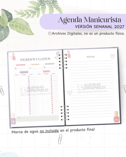 Agenda Manicurista 2027 - Semanal - imagen 4