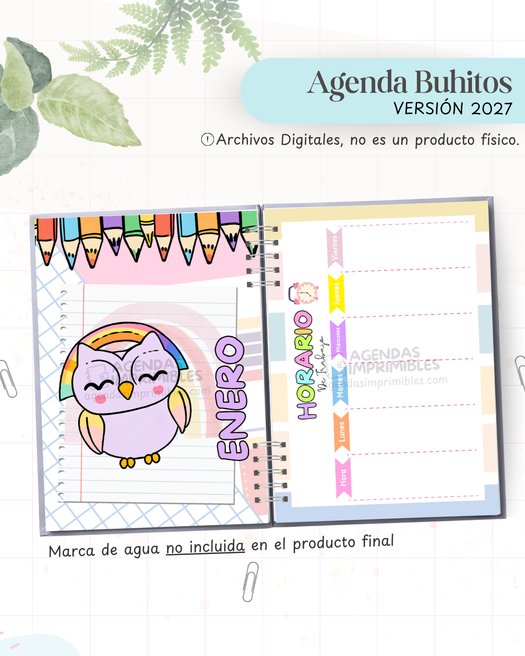 Agenda Buhitos 2027 - Archivo Imprimible - imagen 4