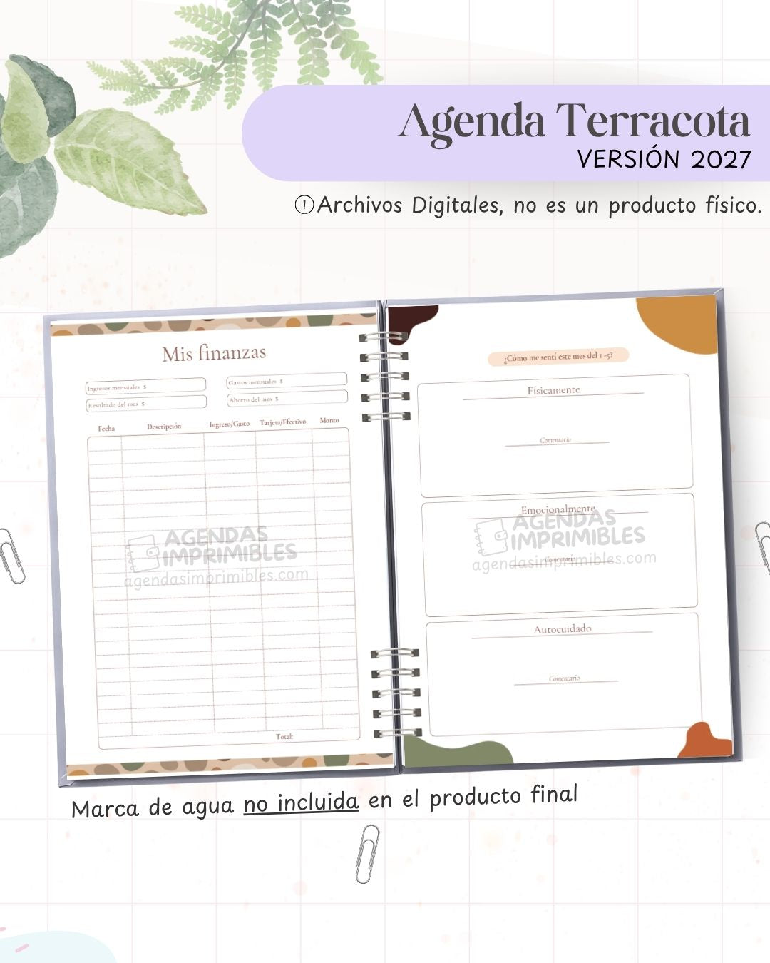 Agenda Terracota 2027 - Archivo Imprimible - imagen 4