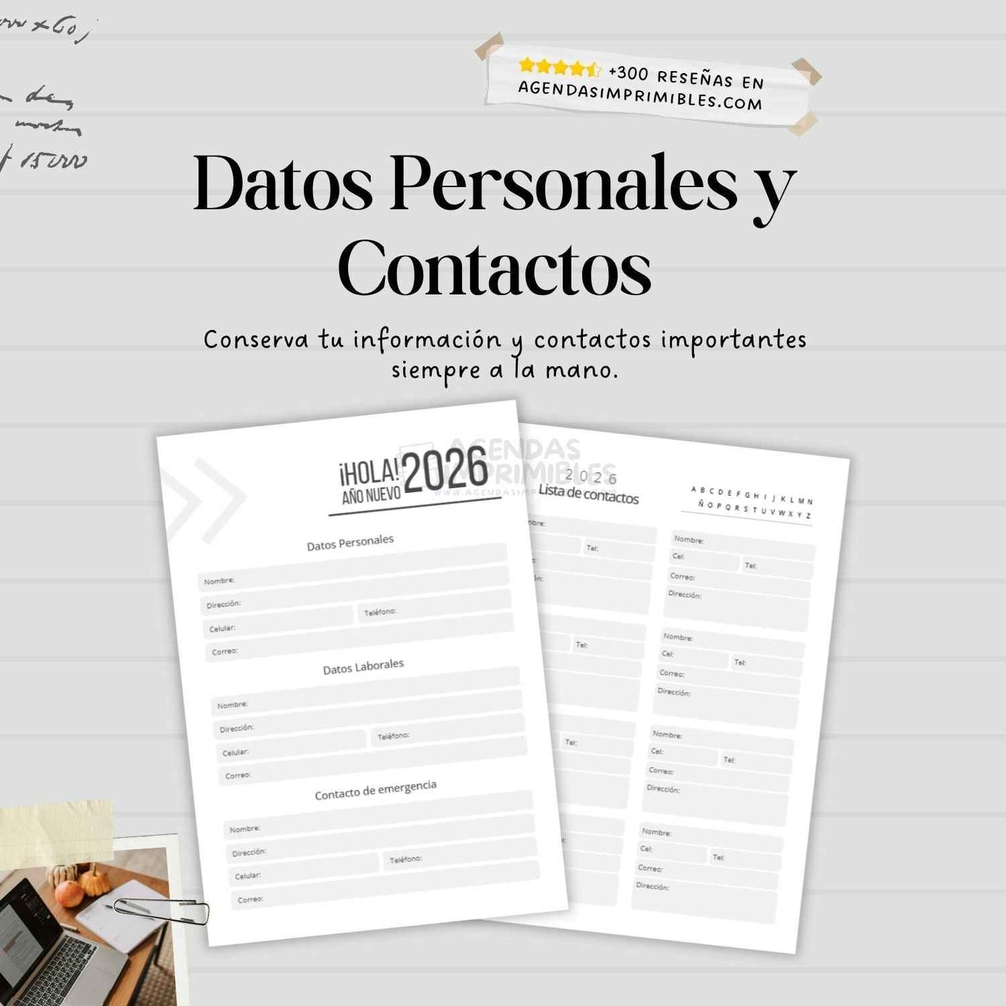 Agenda Continua Minimalista Semanal | 2026