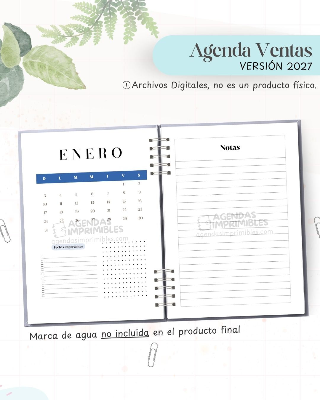 Agenda Ventas 2027 - Archivo Imprimible - imagen 4