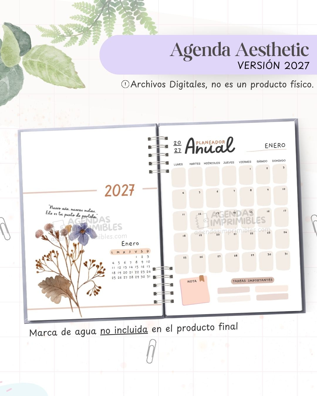 Agenda Aesthetic 2027 - Archivo Imprimible - imagen 4