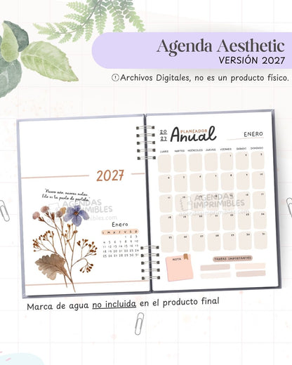Agenda Aesthetic 2027 - Archivo Imprimible - imagen 4