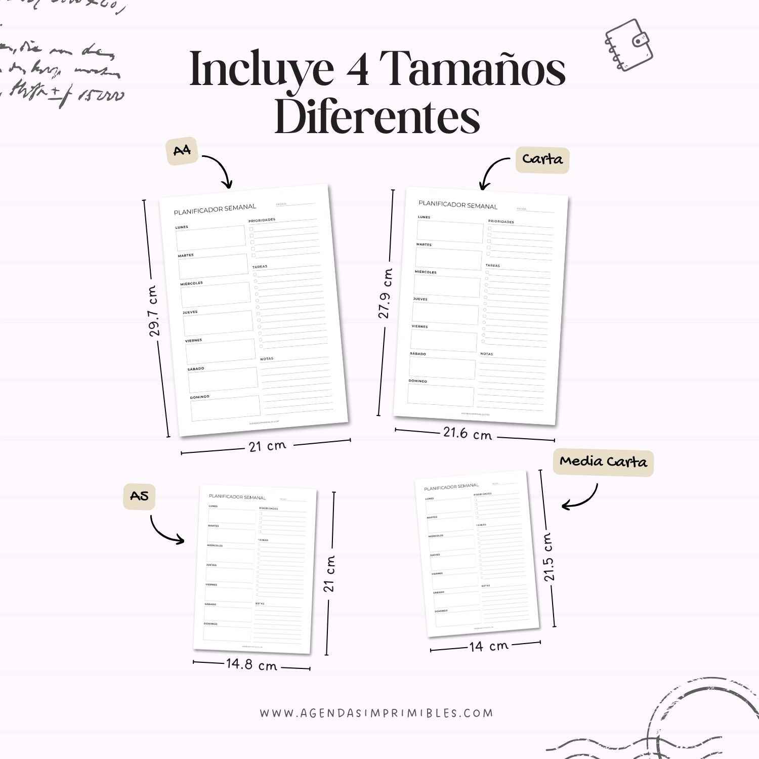 Planificador Semanal Cuadros