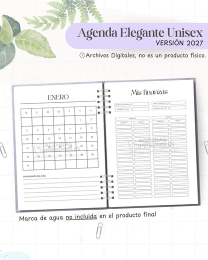 Agenda Unisex 2027 - Archivo Imprimible - imagen 4