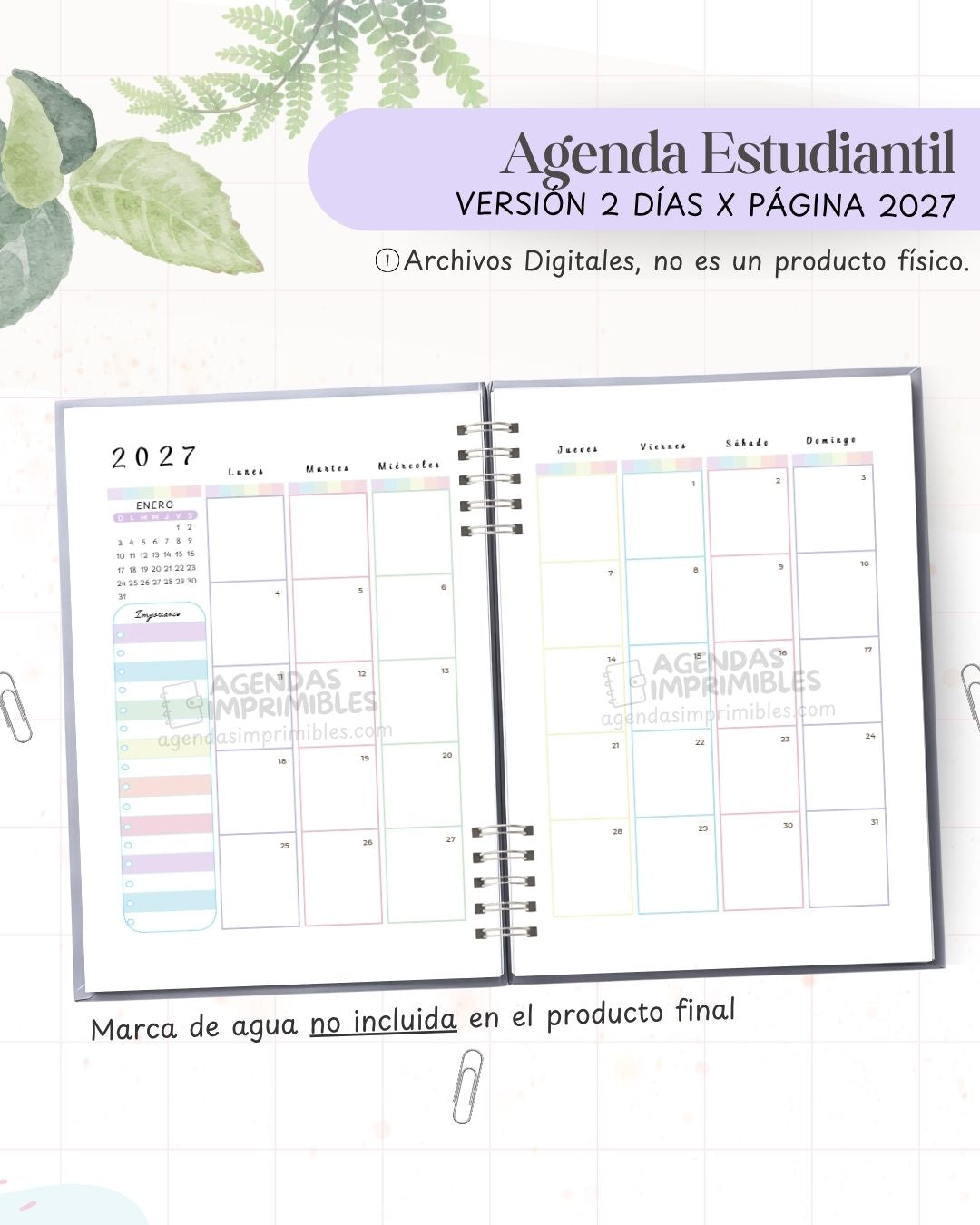 Agenda Estudiantil 2027 - 2 Días - imagen 4