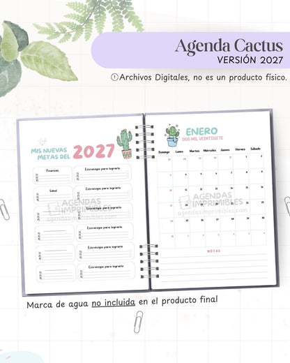 Agenda Cactus 2027 - Archivo Imprimible - imagen 4