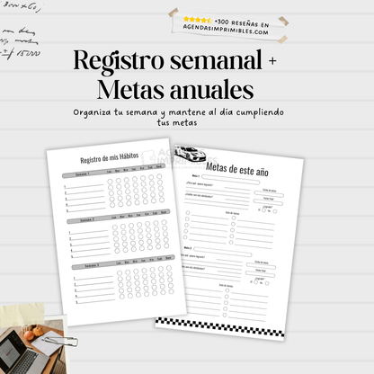 Agenda carros 2 días x Hojas | 2026