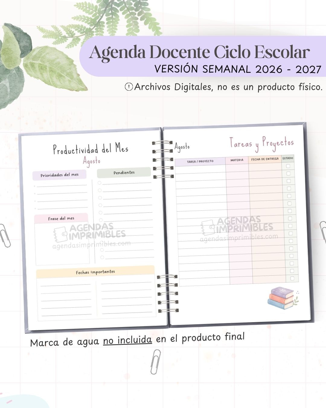 Agenda Docente Ciclo 2027 - Semanal - imagen 4
