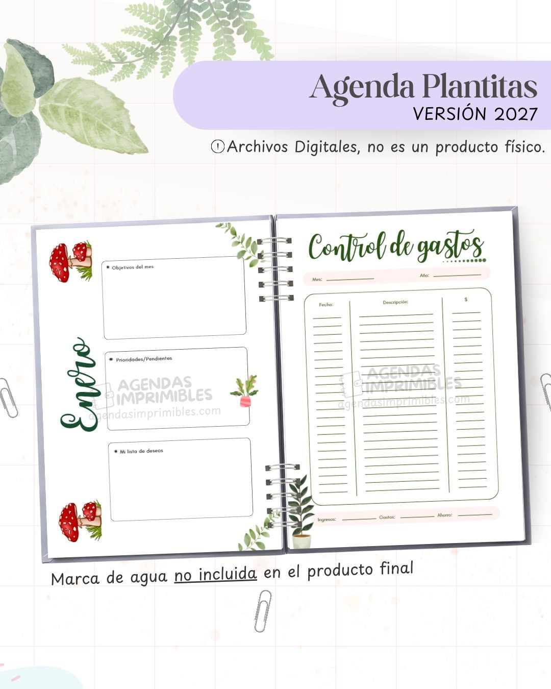Agenda Plantitas 2027 - Archivo Imprimible - imagen 4
