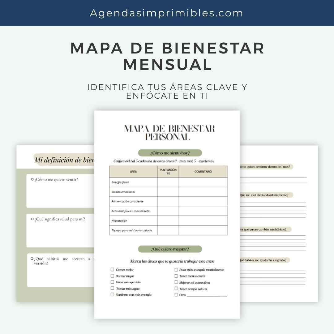 Agenda Hábitos Saludables Semanal | 2025