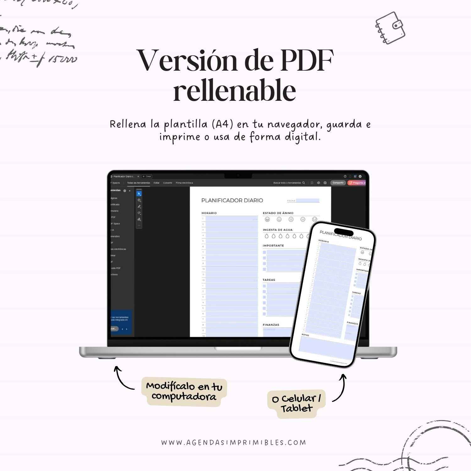 Planificador Diario con Horas