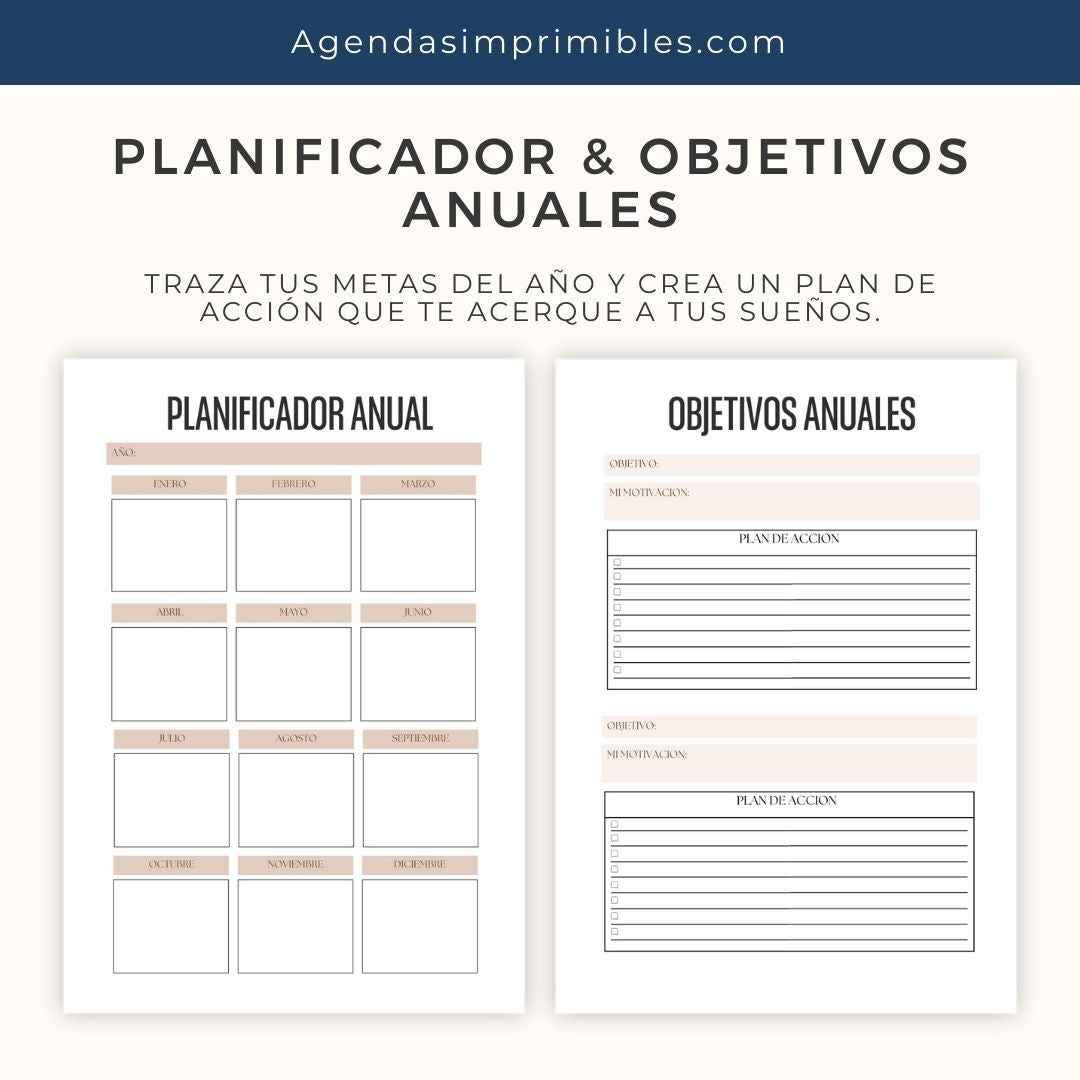 Agenda Beige Diaria | 2025