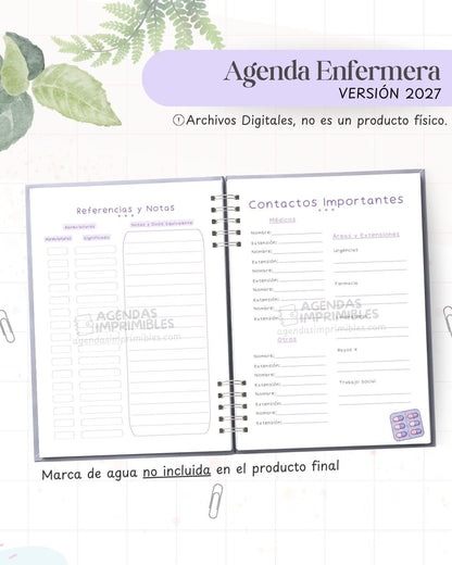 Agenda Enfermera 2027 - Archivo Imprimible - imagen 4
