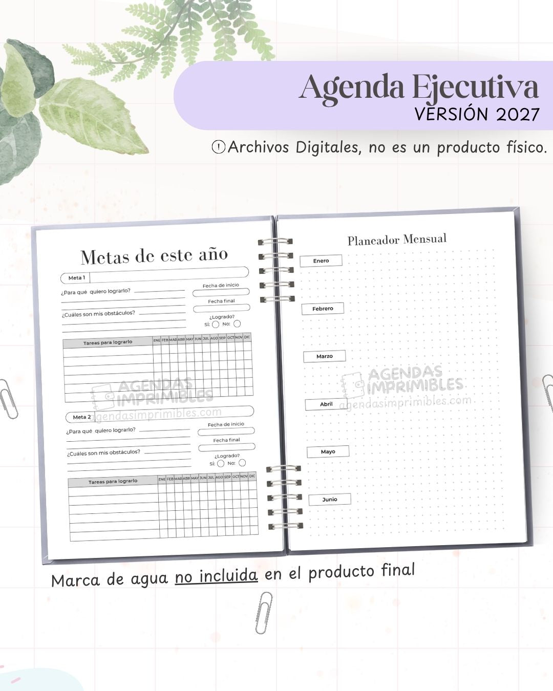 Agenda Ejecutiva 2027 - Archivo Imprimible - imagen 4