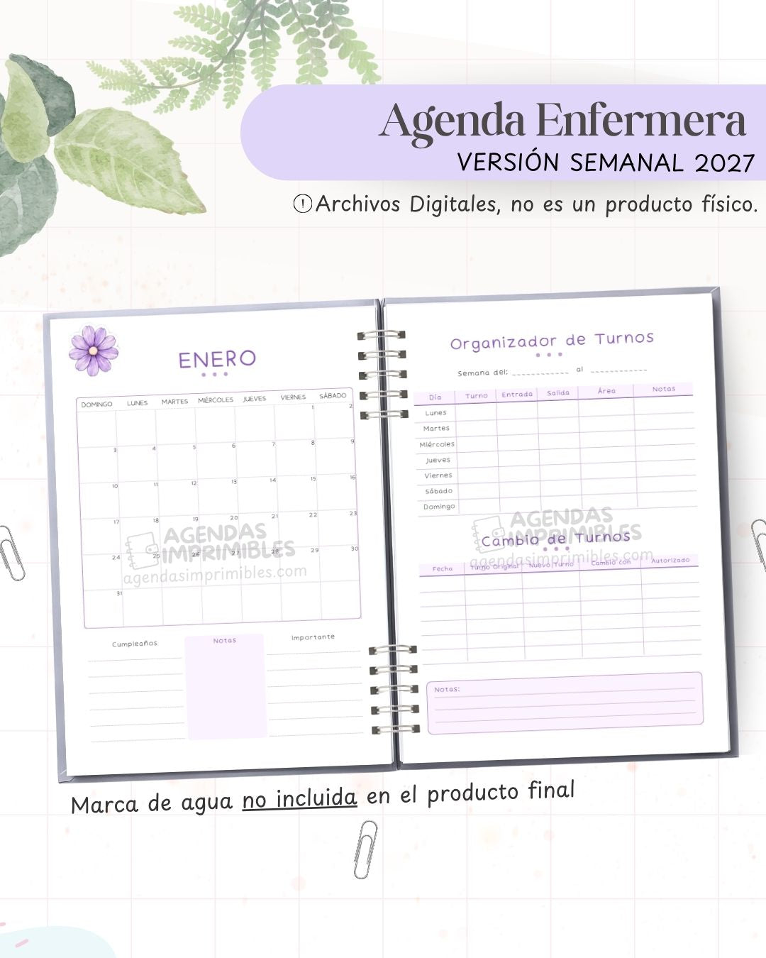 Agenda Enfermera 2027 - Semanal - imagen 4