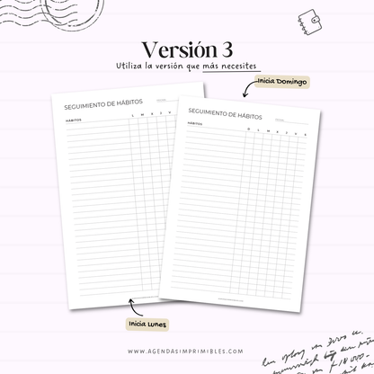 Seguimiento de hábitos Semanal