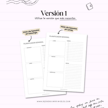 Planificador Semanal Doble V2