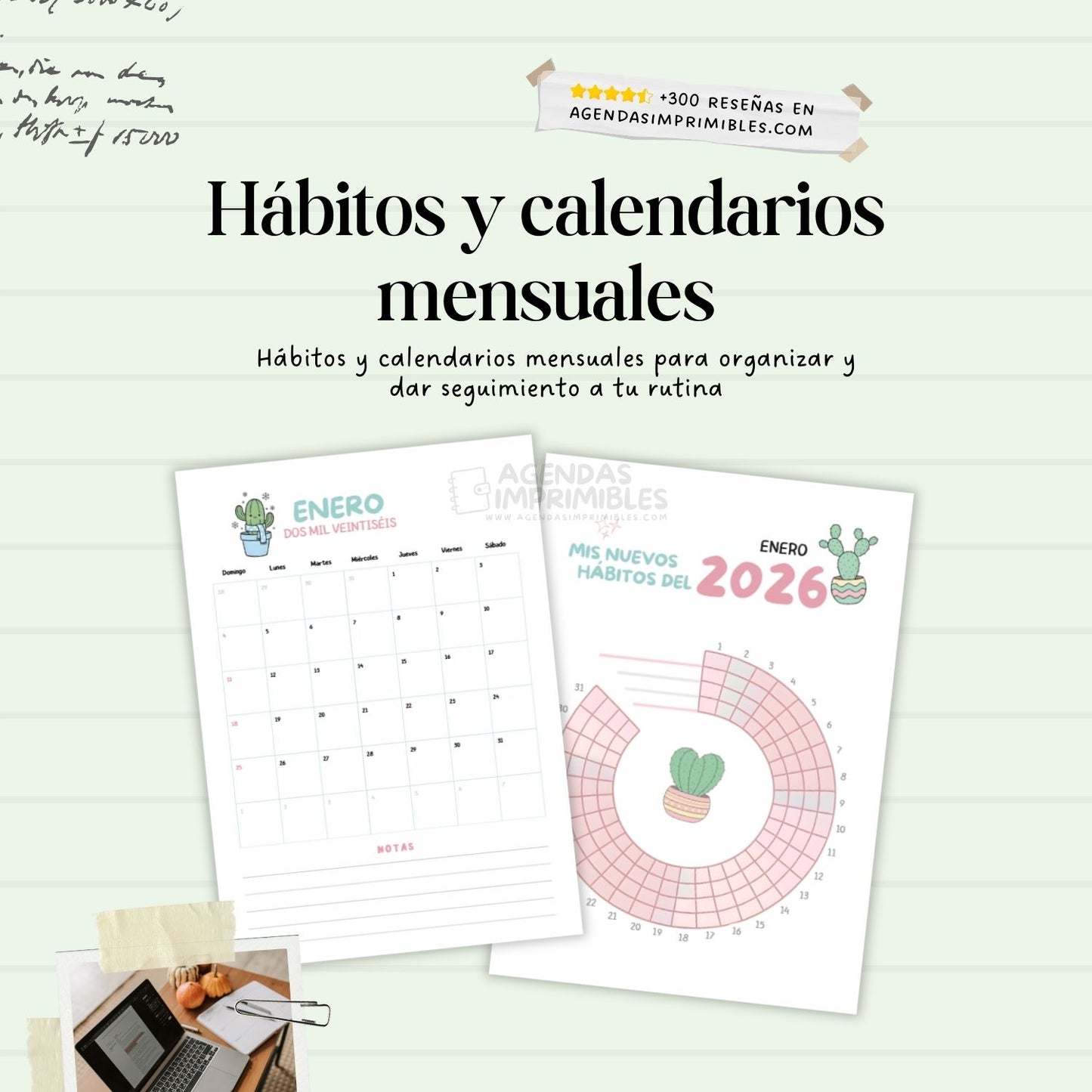 Agenda Cactus 2 Días x Página  | 2026