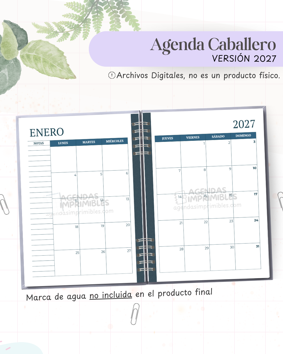Agenda Caballero 2027 - Archivo Imprimible - imagen 4