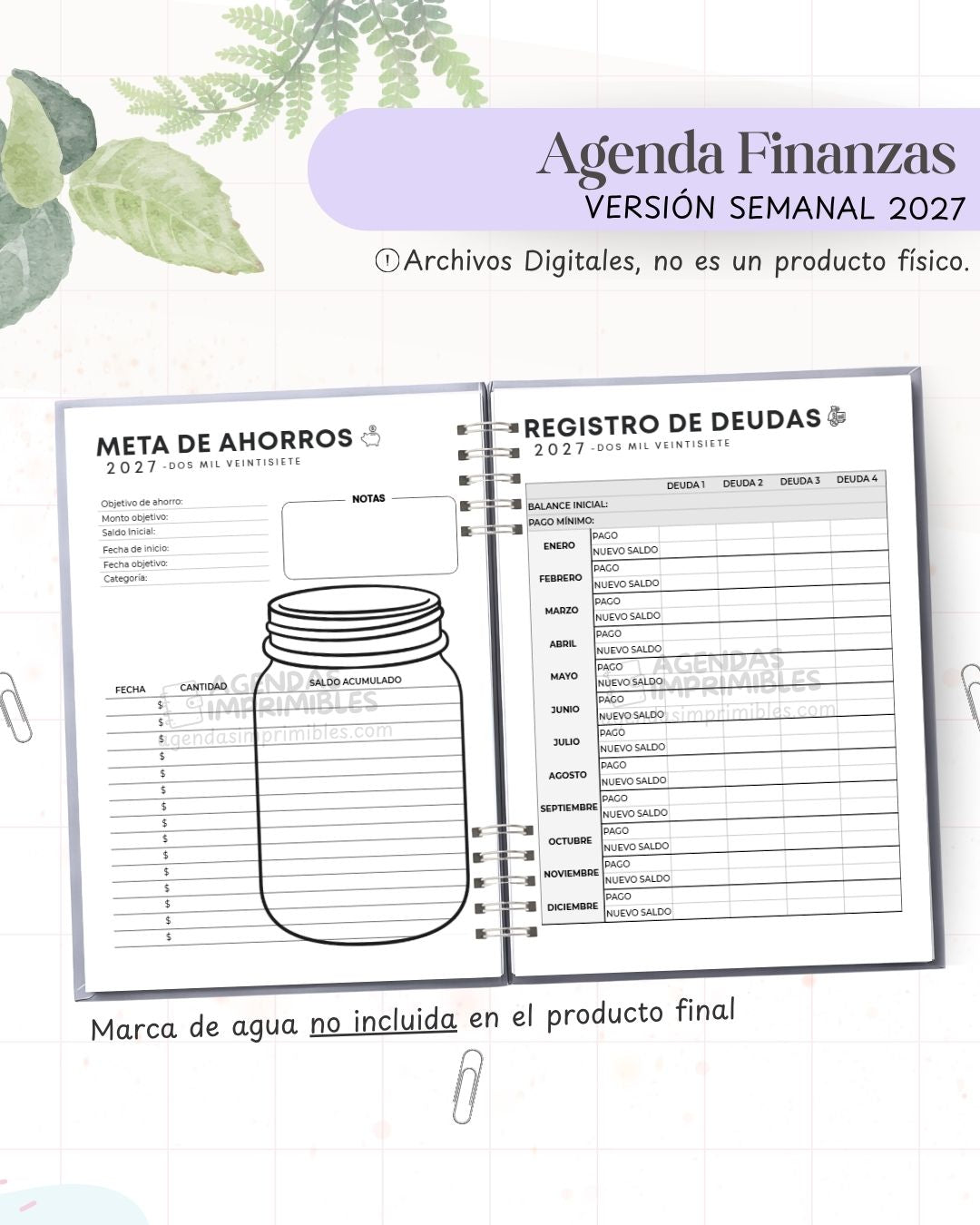 Agenda Finanzas 2027 - Semanal - imagen 4