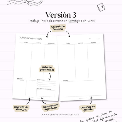 Planificador Semanal Doble V2