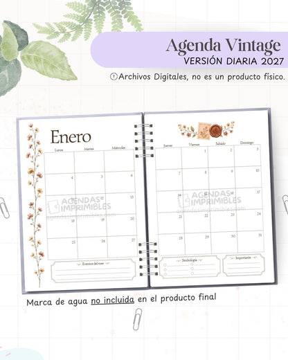 Agenda Vintage 2027 - Diario - imagen 4