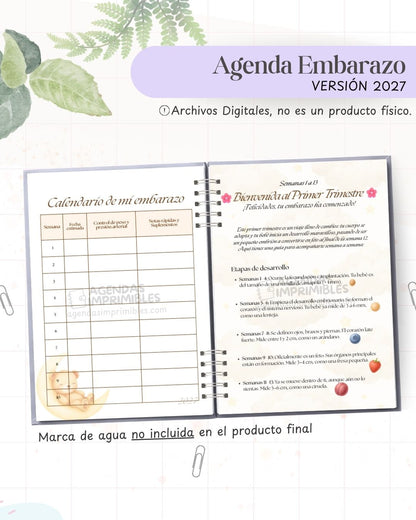 Agenda Embarazo 2027 - Archivo Imprimible - imagen 4