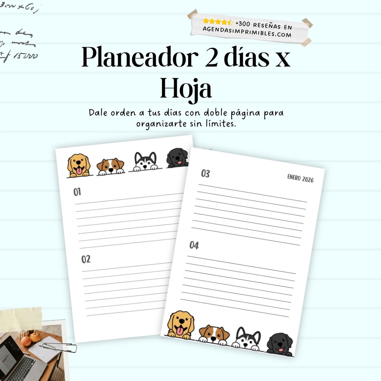 Agenda Perritos Dos Días x Pagina | 2026